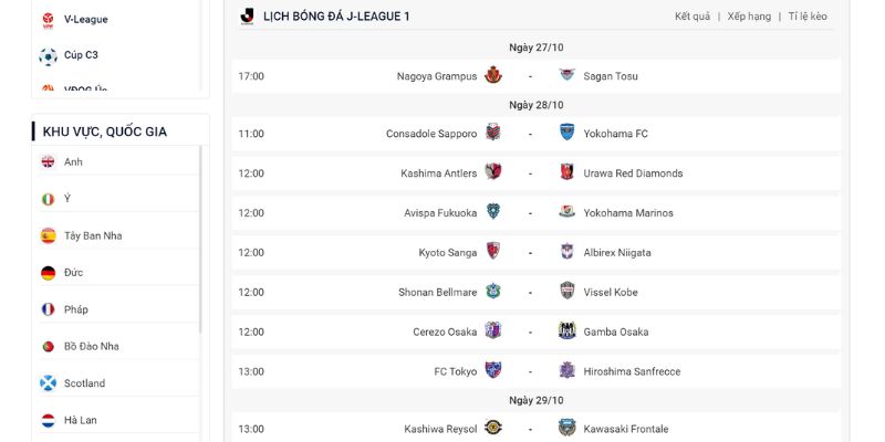 Lịch thi đấu J League góp phần tạo nên thành công cho mùa giải